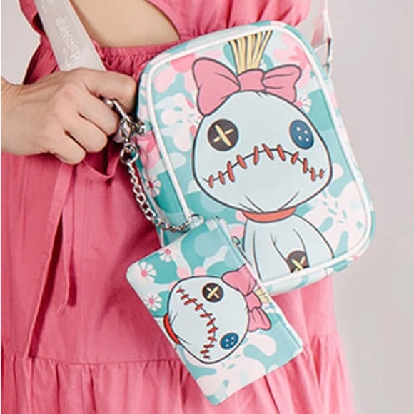 2pc Disney Lilo and Stitch Scrump Crossbody Bag & Matching Wallet Set NWT - Picture 5 of 12